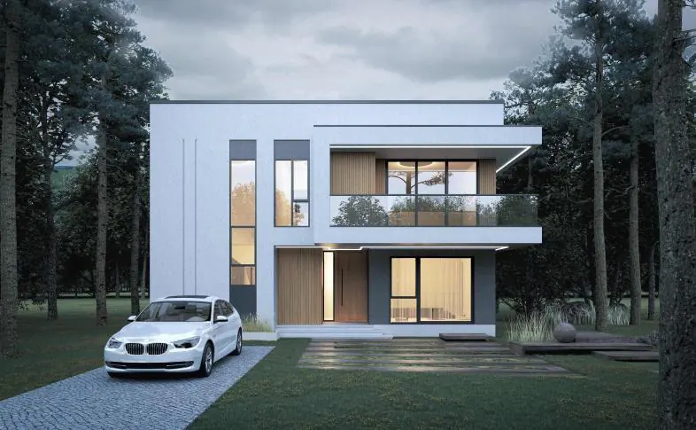 modern minimalist villa — view 1